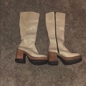 Leather boots